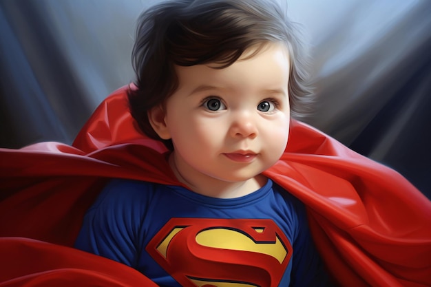 Cute Baby Superman in Marvel