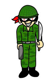 Thief crazy soldier
