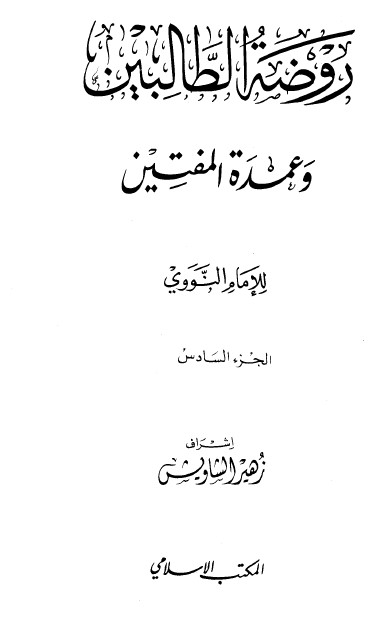 روضة الطالبين وعمدة المفتين – الجزء السادس