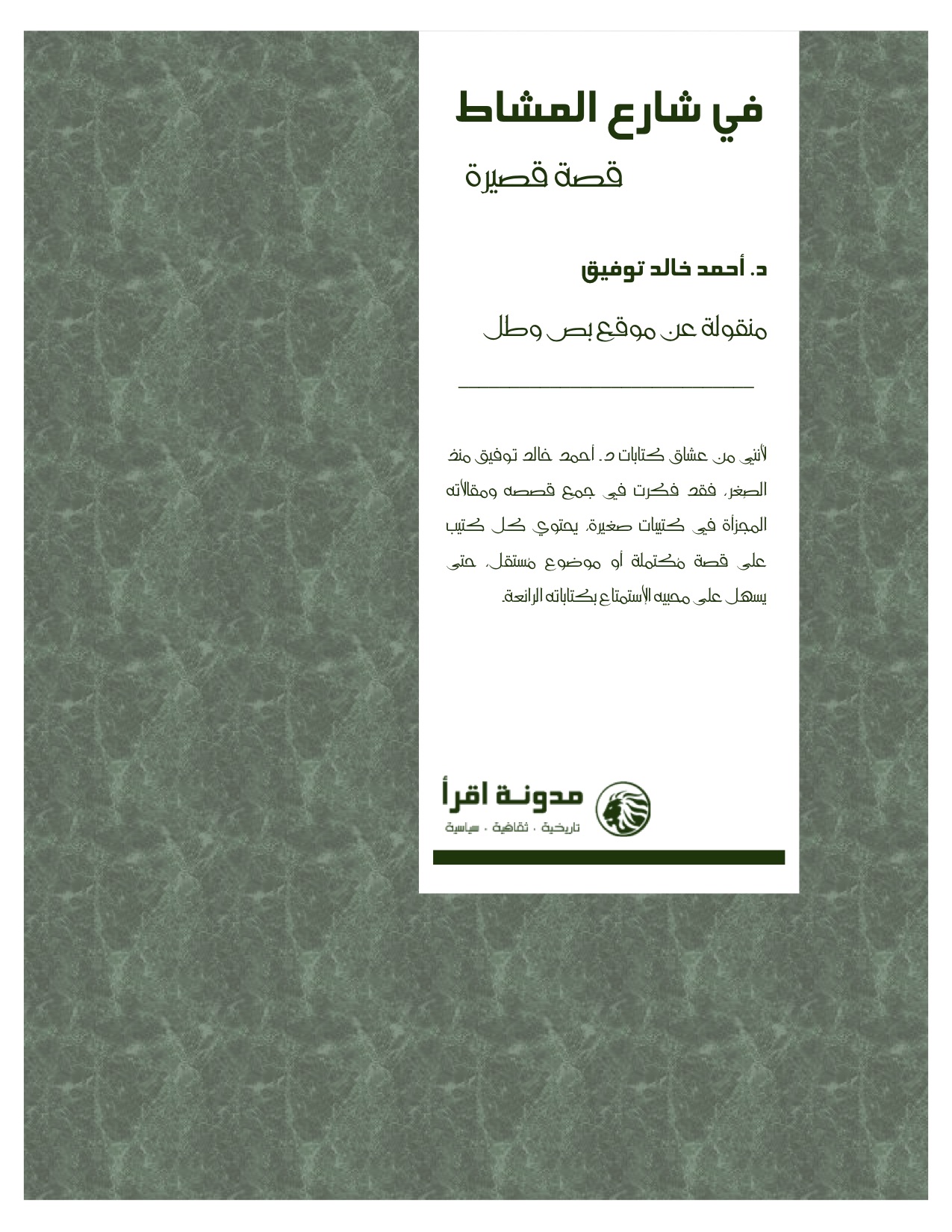 في شارع المشاط