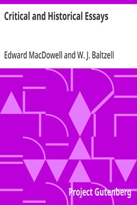 Critical and Historical Essays  Lectures delivered at Columbia University