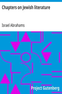 Chapters on Jewish literature