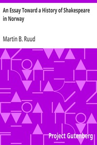 An Essay Toward a History of Shakespeare in Norway