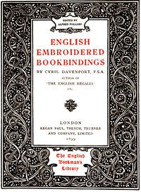 English Embroidered Bookbindings