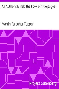 An Author's Mind : The Book of Title-pages