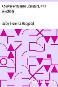 A Survey of Russian Literature, with Selections