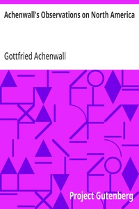 Achenwall's Observations on North America