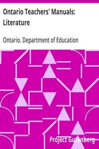 Ontario Teachers' Manuals: Literature