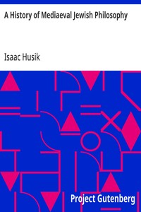A History of Mediaeval Jewish Philosophy
