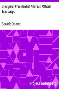 Inaugural Presidential Address, Official Transcript