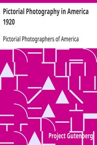 Pictorial Photography in America 1920