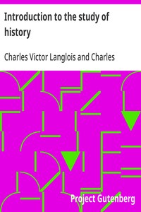 Introduction to the study of history