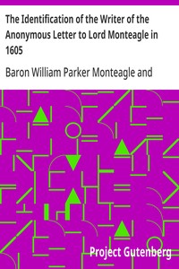 The Identification of the Writer of the Anonymous Letter to Lord Monteagle in 1605