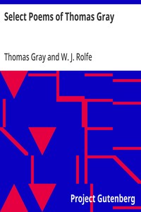 Select Poems of Thomas Gray