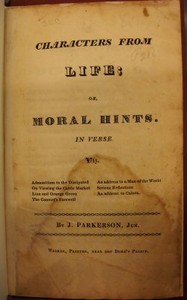 Characters from Life; Or, Moral Hints. In Verse