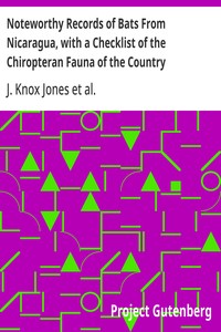 Noteworthy Records of Bats From Nicaragua, with a Checklist of the Chiropteran Fauna of the Country