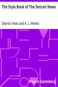 The Style Book of The Detroit News