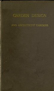 Garden Design and Architects' Gardens  Two reviews, illustrated, to show, by actual examples from British gardens, that clipping and aligning trees to make them 'harmonise' with architecture is barbarous, needless, and inartistic