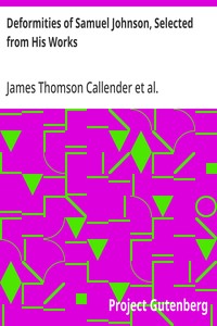 Deformities of Samuel Johnson, Selected from His Works