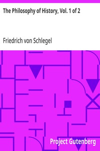 The Philosophy of History, Vol. 1 of 2