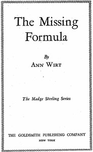 The Missing Formula Madge Sterling Series, #1