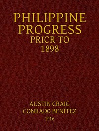 Philippine progress prior to 1898