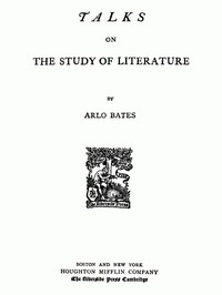 Talks on the study of literature.