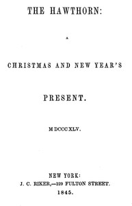 The Hawthorne: A Christmas and New Years Present