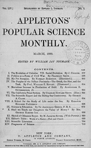 Appletons' Popular Science Monthly, March 1899 Volume LIV, No. 5, March 1899