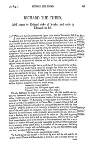 Holinshed's Chronicles, vol. 3 of 6, slice 6 of 9: England, 1483-1485, Richard III