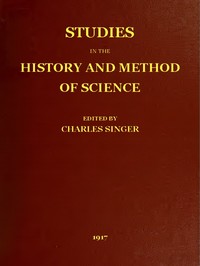 Studies in the History and Method of Science, vol. 1 (of 2)