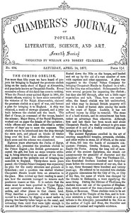 Chambers's Journal of Popular Literature, Science, and Art, No. 694 April 14, 1877.