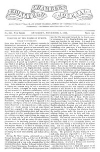 Chambers's Edinburgh Journal, No. 305 New Series, Saturday, November 3, 1849