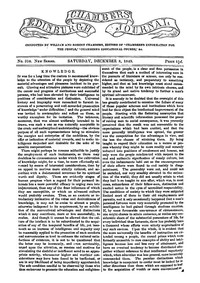 Chambers's Edinburgh Journal, No. 309 New Series, Saturday, December 8, 1849