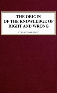 The Origin of the Knowledge of Right and Wrong