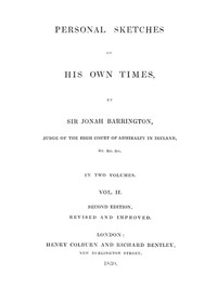 Personal sketches of his own times, Vol. 2 (of 3)