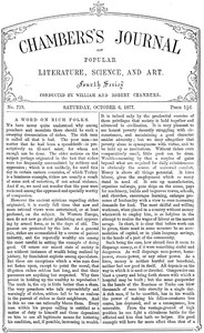 Chambers's Journal of Popular Literature, Science, and Art, No. 719 October 6, 1877