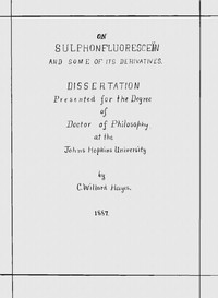 On Sulphonfluoresceïn and Some of Its Derivatives
