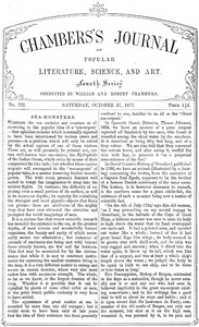 Chambers's Journal of Popular Literature, Science, and Art, No. 722 October 27, 1877