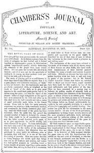 Chambers's Journal of Popular Literature, Science, and Art, No. 724 November 10, 1877