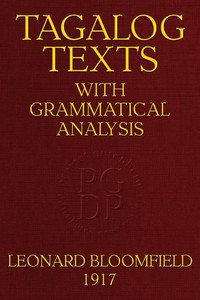 Tagalog Texts with Grammatical Analysis