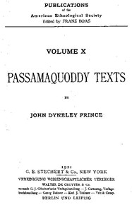 Passamaquoddy Texts