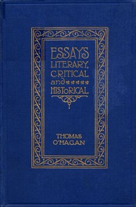 Essays Literary, Critical and Historical