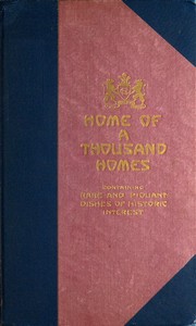 Congress Hotel, Home of a Thousand Homes  Rare and Piquant Dishes of Historic Interest