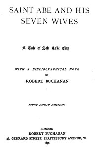 Saint Abe and His Seven Wives  A Tale of Salt Lake City, with a Bibliographical Note