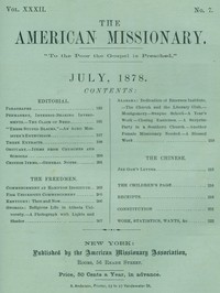 The American Missionary — Volume 32, No. 07, July 1878