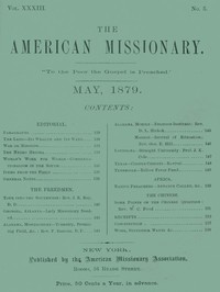 The American Missionary — Volume 33, No. 05, May, 1879