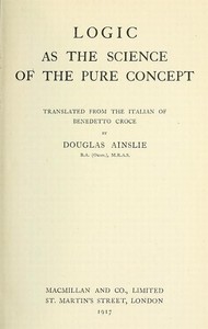 Logic as the Science of the Pure Concept