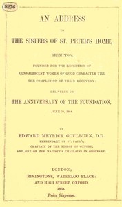 An Address to the Sisters of St. Peter's Home, Brompton