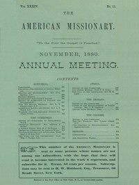 The American Missionary, Volume 34, No. 11, November 1880